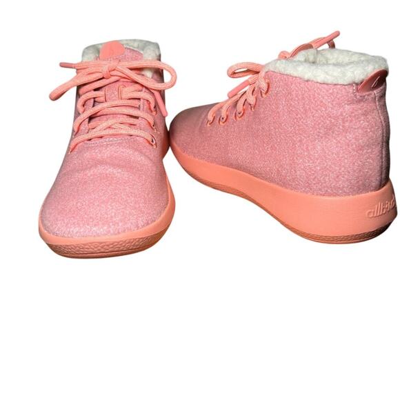 Allbirds NWB Wool Runner Up Mizzle Fluffs High Tops Fleece Lined Pink Size 9 - Picture 4 of 10